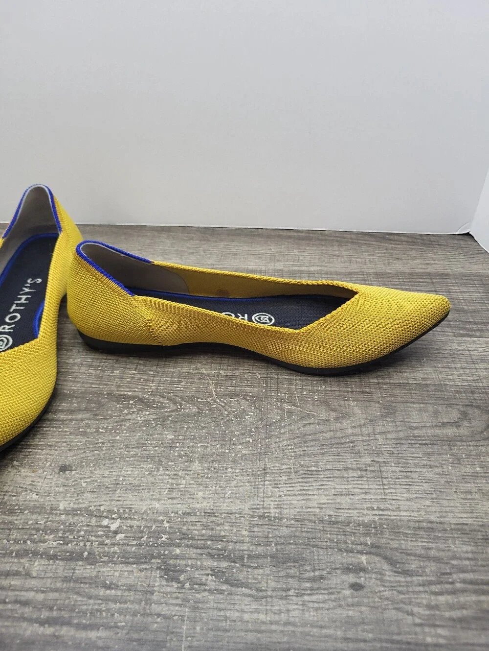 Rothy's The Point Flat Shoes Loafers Women's Size 6.5 Yellow